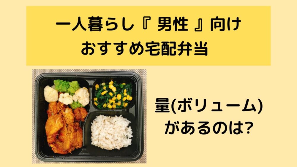 一人暮らしの男性向け宅配弁当