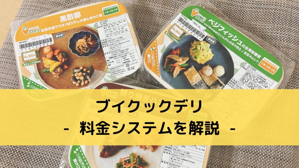 ブイクックデリの料金を解説