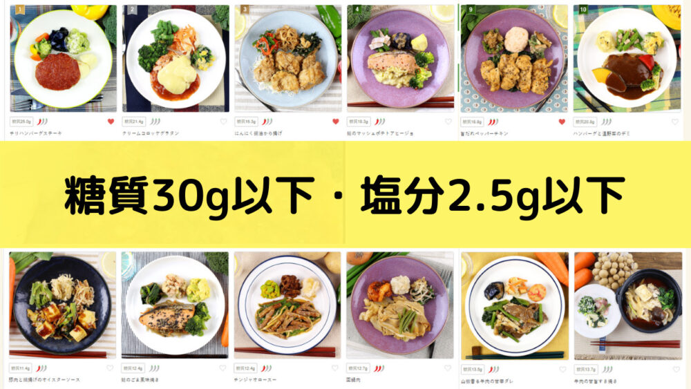ナッシュは糖質30g以下・塩分2.5g以下