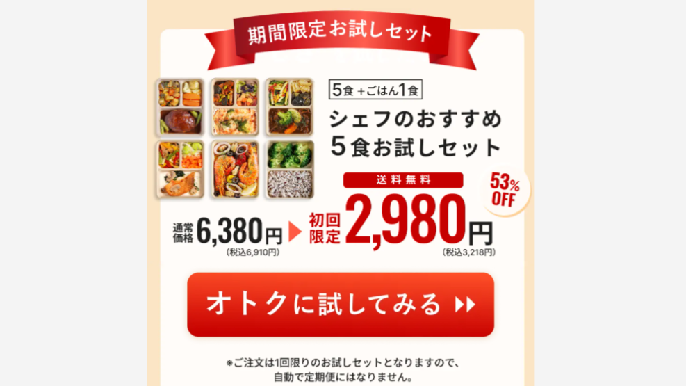 デリピックスの初回お試しセット