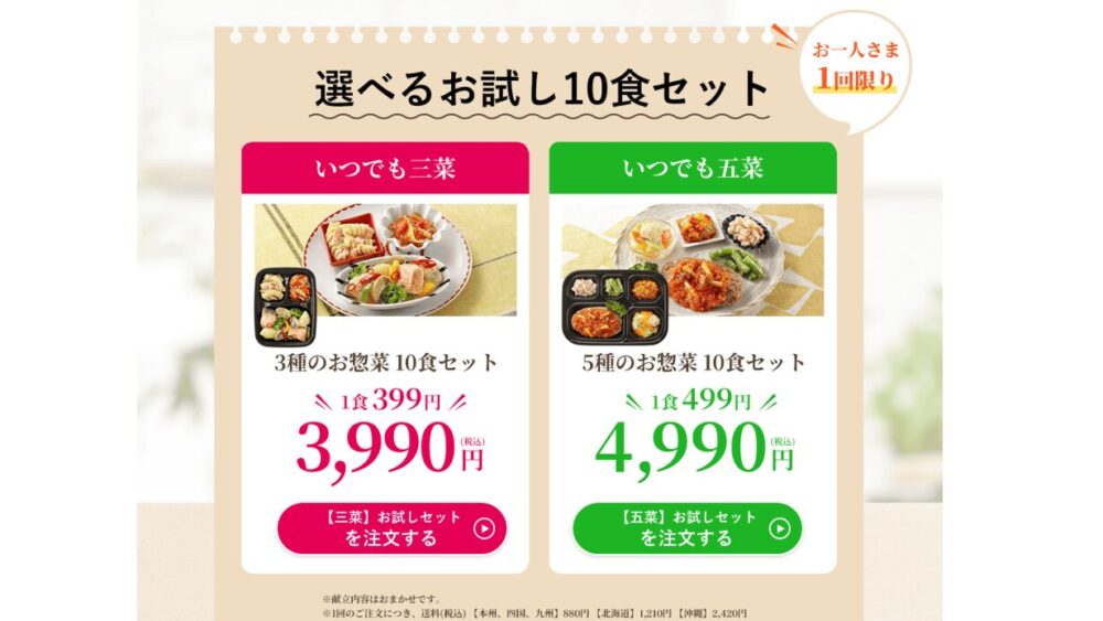 ワタミの宅食ダイレクトのお試し割引価格