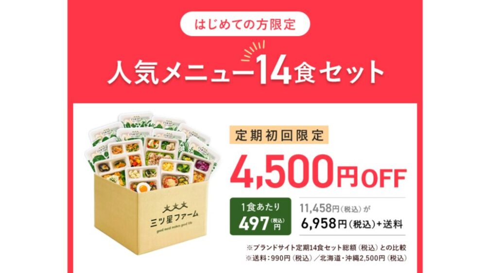 三ツ星ファームの割引ページ