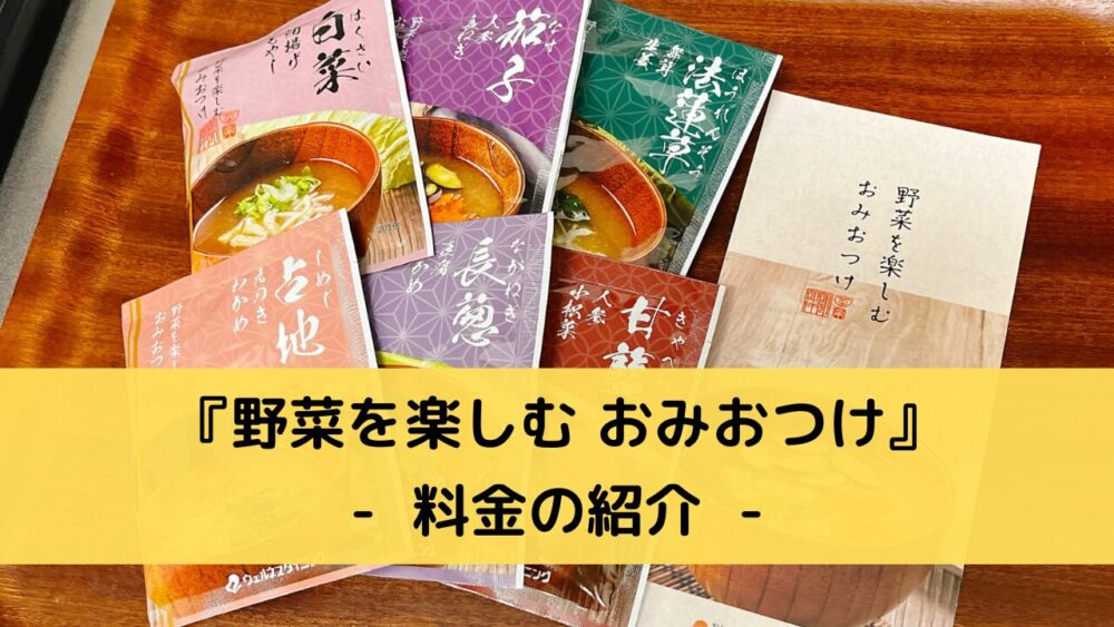 野菜を楽しむおみおつけの料金解説