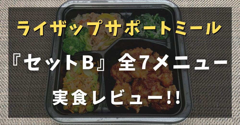 ライザップサポートミールのセットBを実食レビュー