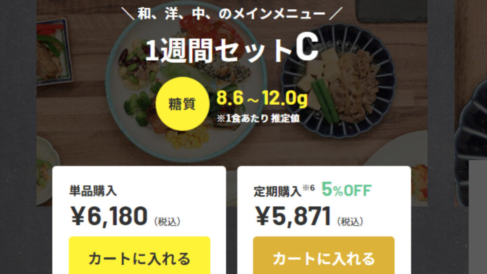 ライザップサポートミールのセットCの特徴