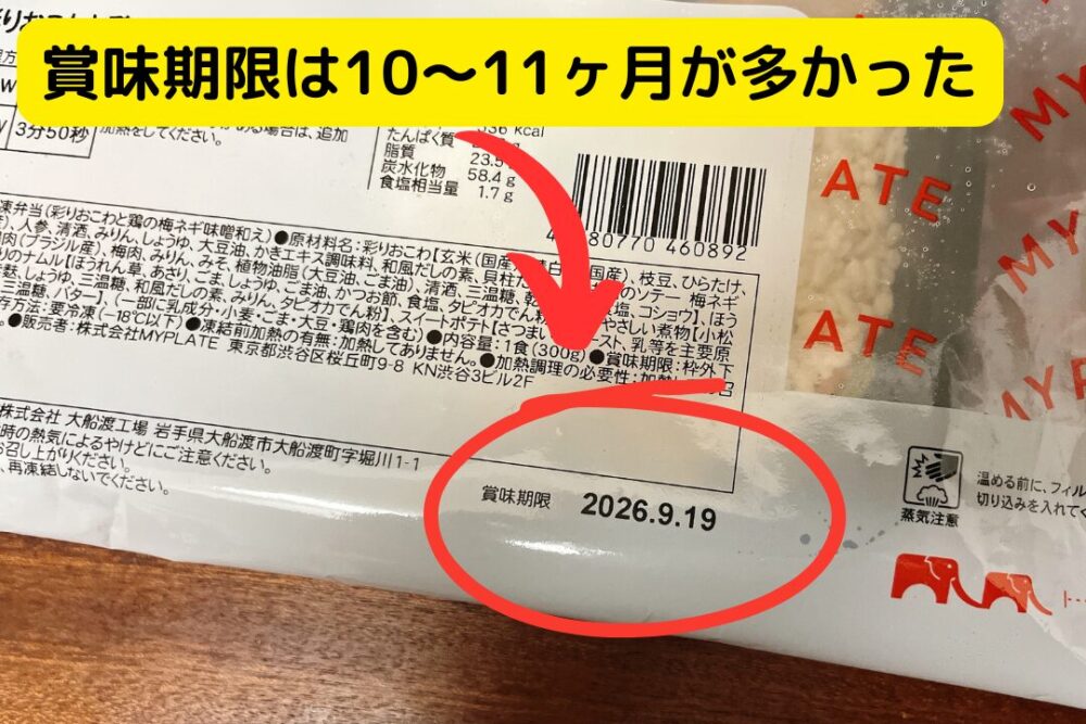 ママの休食の賞味期限