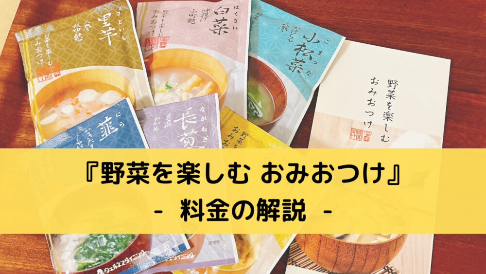 野菜を楽しむおみおつけの料金を解説