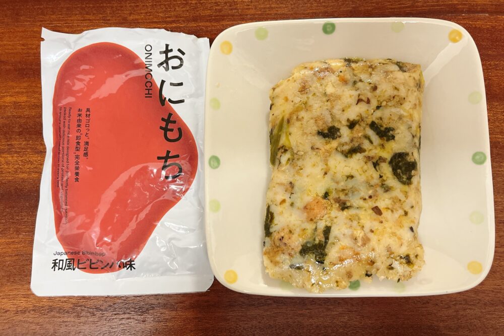 「おにもち」和風ビビンバ味を実食レビュー