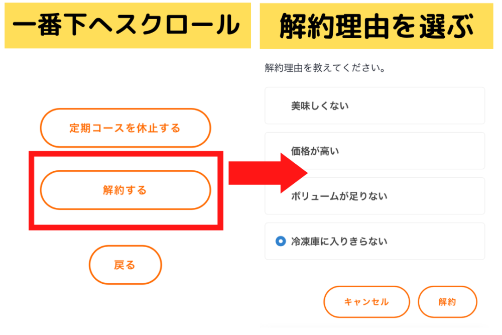 筋肉食堂DELIの解約方法