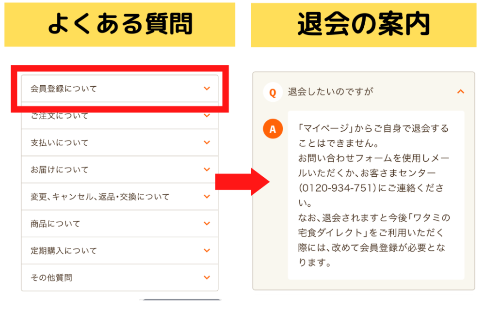 ワタミの宅食ダイレクトの退会方法