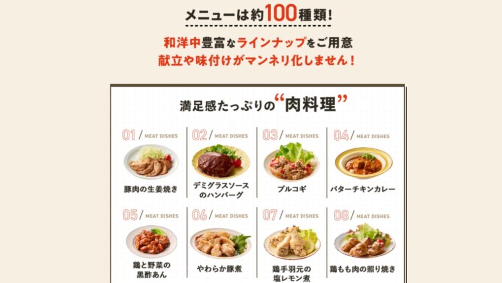 fitdishのメニュー数