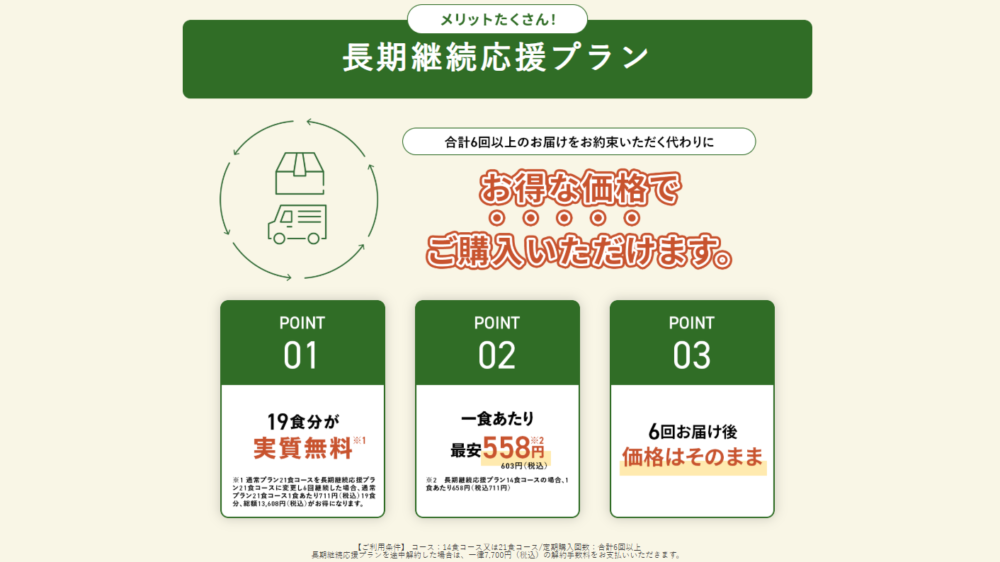 三ツ星ファームの「長期継続応援プラン」